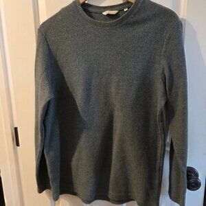 English Laundry Textured Waffle Knit Pullover Green Size M